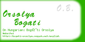 orsolya bogati business card